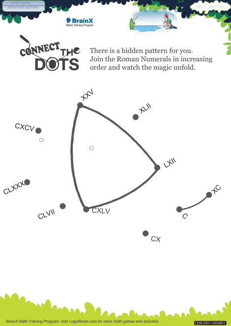 Connect The Dots Cap Math Worksheet for Grade 5 | Free & Printable