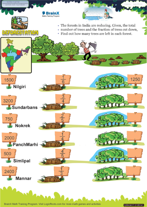 Deforestation Math Worksheet for Grade 4 | Free & Printable Worksheets