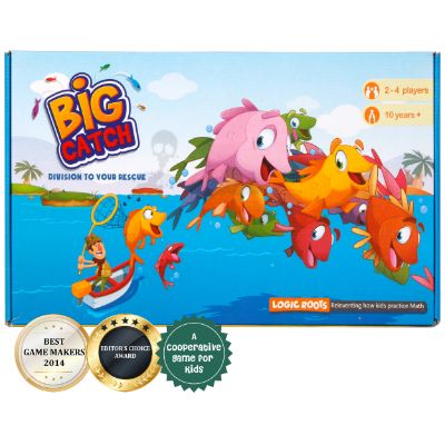 Fun Family Board Game for Kids to learn division - Big Catch. Educational  Math Toy