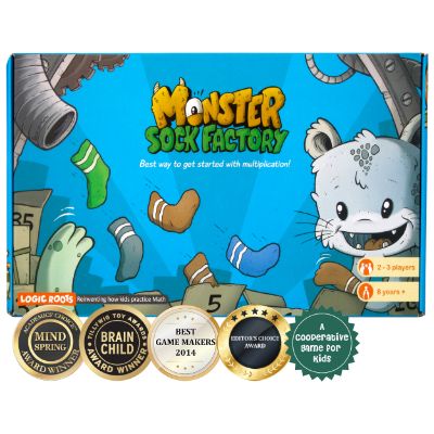 fun family board game for kids to learn multiplication table monster sock factory educational math toy