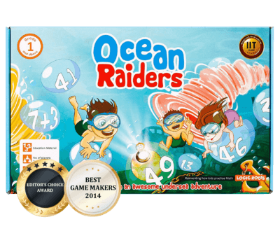 Just know upward counting to start Gift for boys and girls age 4 and up OCEAN RAIDERS math game STEM toy to learn addition and number sequencing 