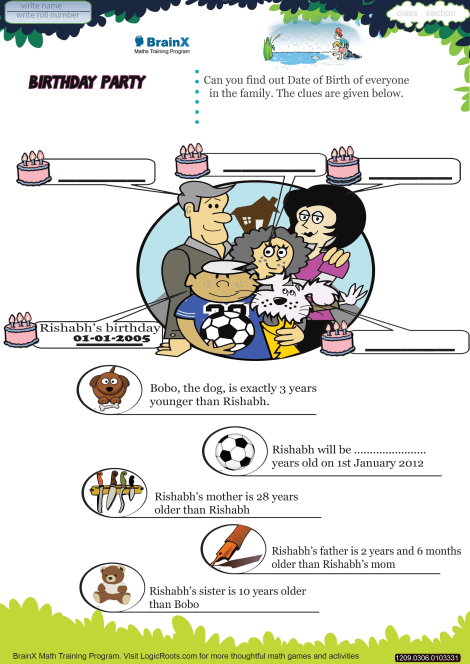 Birthday Party Math Worksheet for Grade 3 | Free & Printable Worksheets