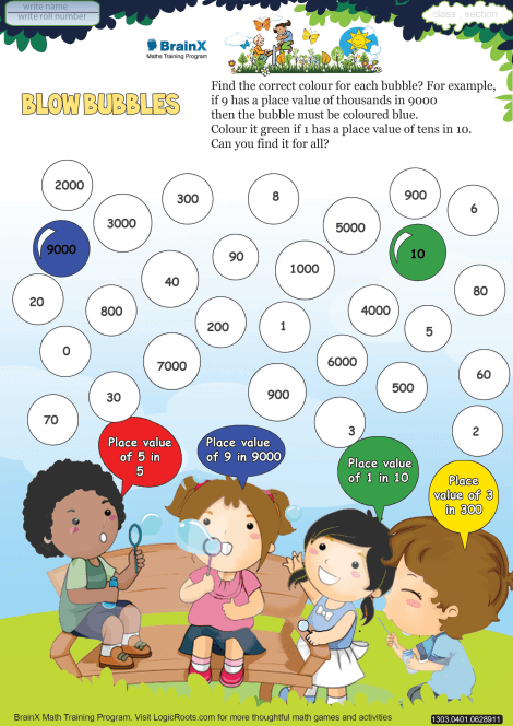 Blow Bubbles Math Worksheet for Grade 4 | Free & Printable Worksheets