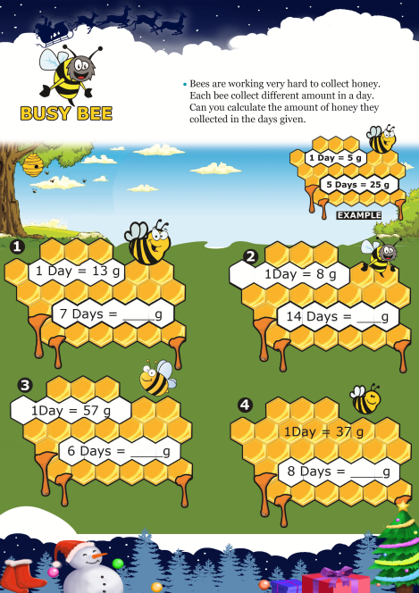 Busy Bees worksheet