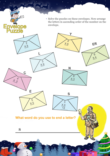 Envelope Puzzle worksheet