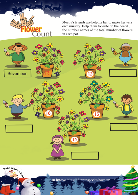 Flower Count worksheet