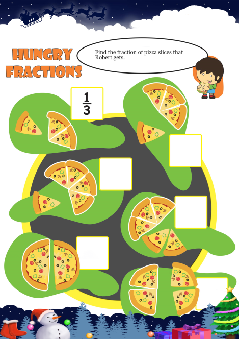 Hungry Fractions worksheet