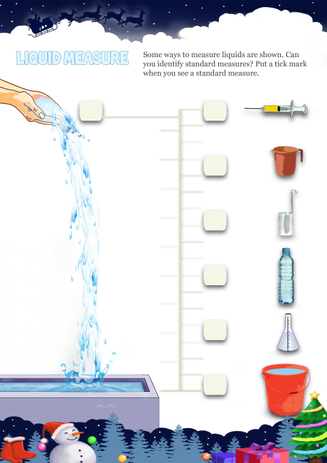 Liquid Measure worksheet