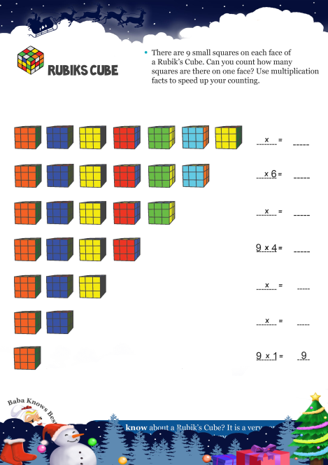 Rubiks Cube worksheet