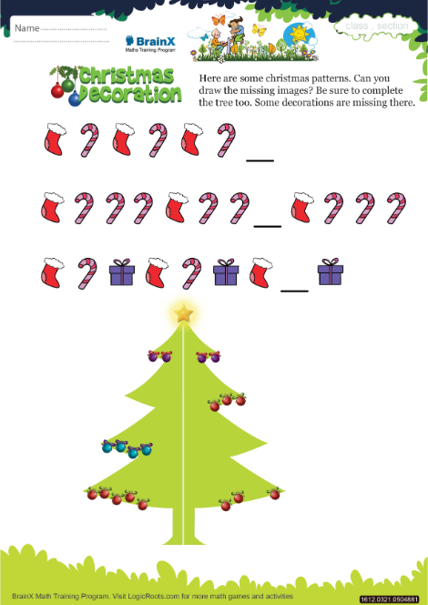 Christmas Decoration worksheet