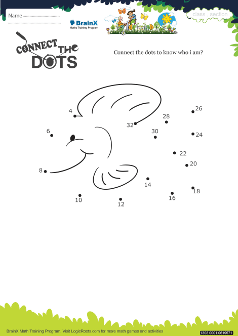 Connect The Dots Fish worksheet