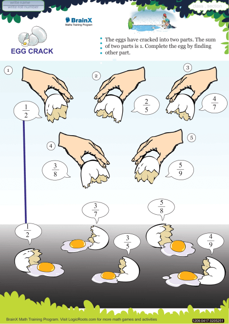 Egg Crack Math Worksheet for Grade 4 | Free & Printable Worksheets