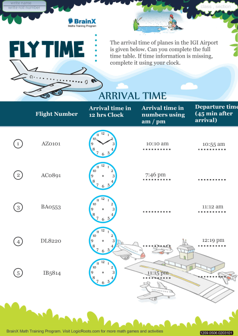 fly time math worksheet for grade 5 free printable worksheets