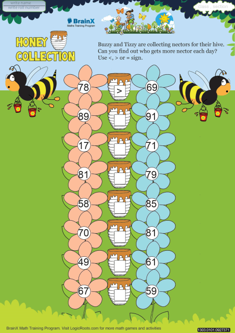 Honey Collection worksheet
