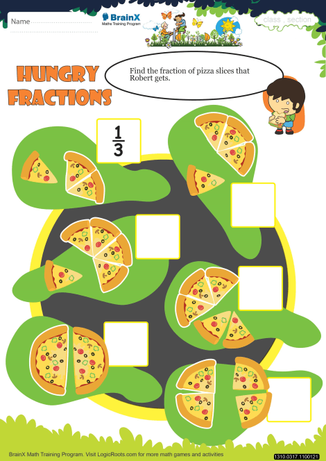 Hungry Fractions worksheet