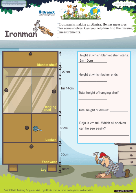 Iron Man worksheet