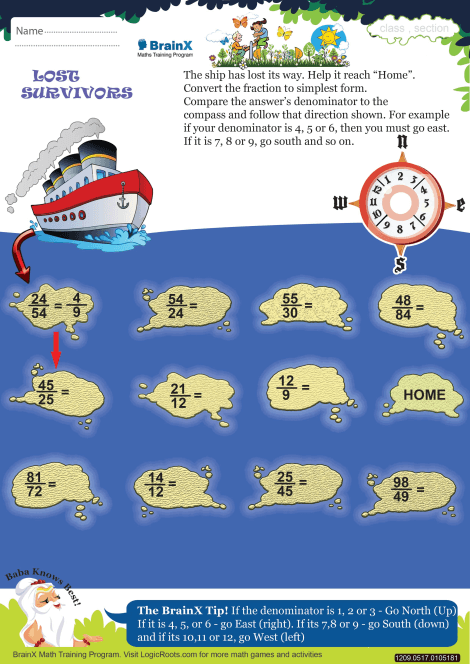 Lost Survivors Math Worksheet for Grade 5 | Free & Printable Worksheets