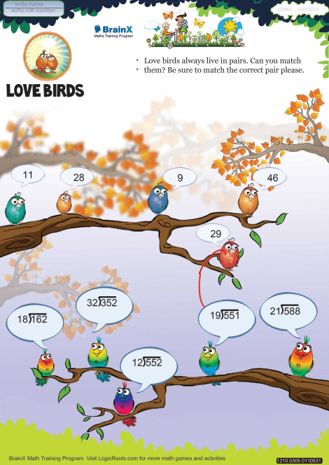 Love Birds worksheet