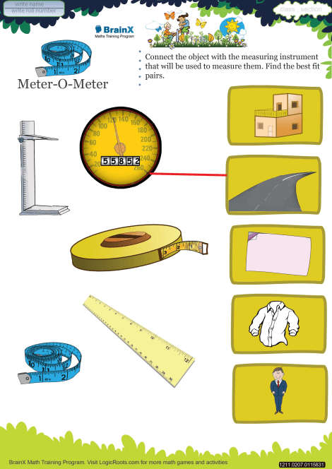Meter O Meter Math Worksheet for Grade 2 | Free & Printable Worksheets