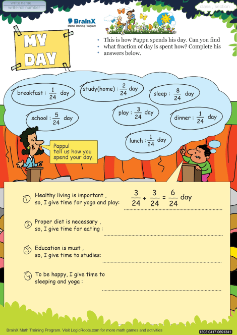 My Day Math Worksheet for Grade 4 | Free & Printable Worksheets