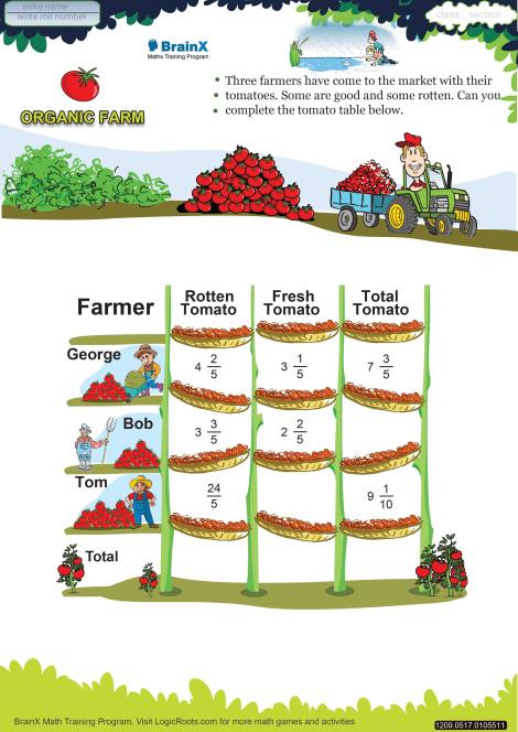 Organic Farm Math Worksheet for Grade 5 | Free & Printable Worksheets