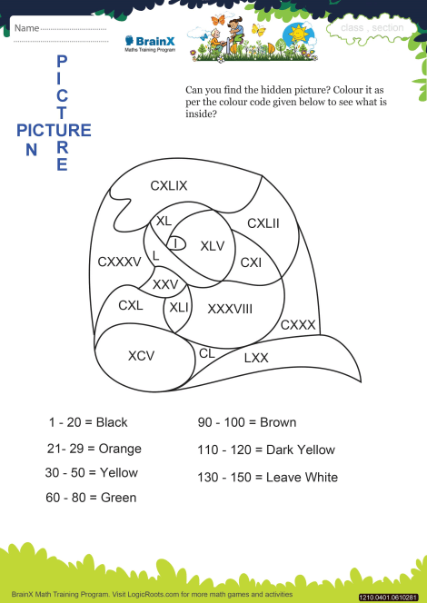 Picture In Picture Duck Math Worksheet for Grade 4 | Free & Printable