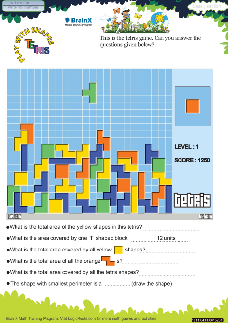 Play With Shapes Tetris worksheet