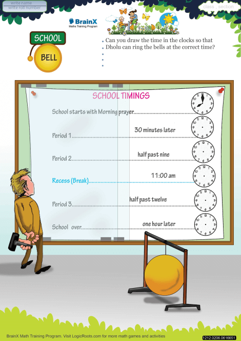 School Bell Math Worksheet For Grade 2 Free Printable Worksheets