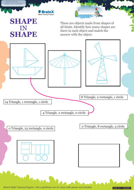 shape in shape math worksheet for grade 3 free printable worksheets