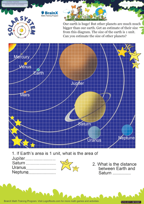 Solar System Math Worksheet for Grade 3 | Free & Printable Worksheets