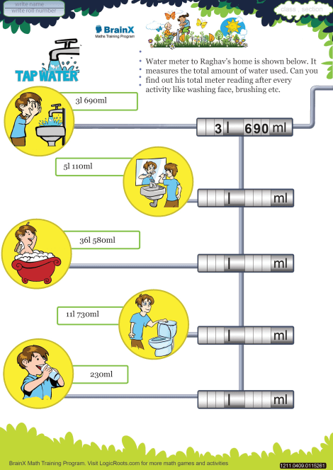 Tap Water worksheet