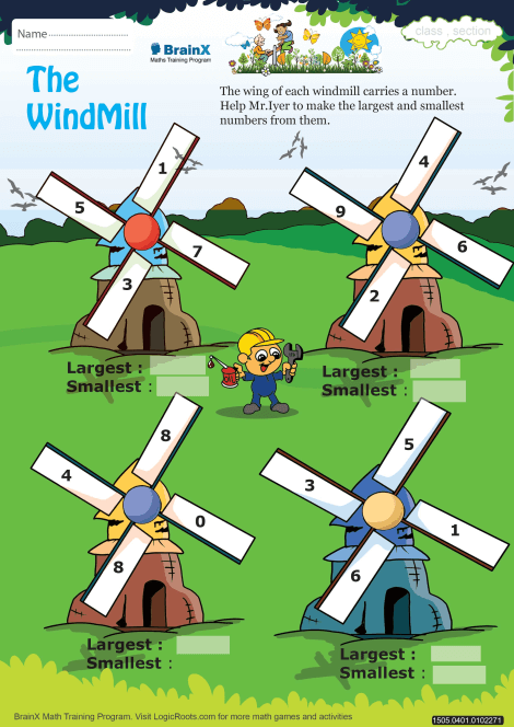The Wind Mill Math Worksheet for Grade 4 | Free & Printable Worksheets