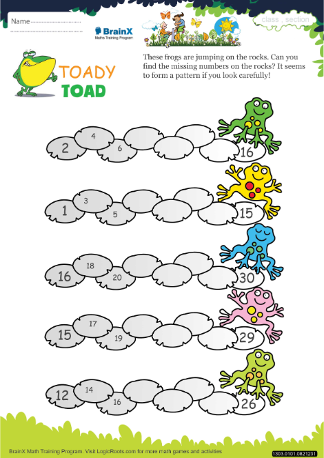 Toady Toad Math Worksheet for Grade 1 | Free & Printable Worksheets