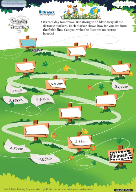 windy trouble math worksheet for grade 5 free