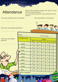 Attendance worksheet