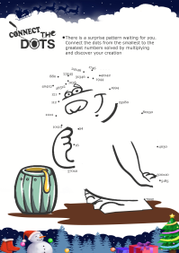 Connect The Dots Bear worksheet
