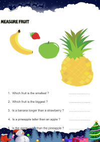 Measure Fruit worksheet