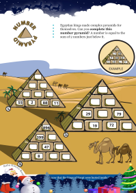 Number Pyramid worksheet