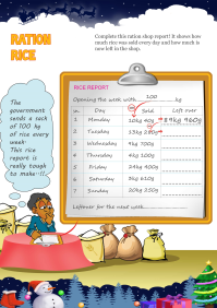 Ration Rice worksheet