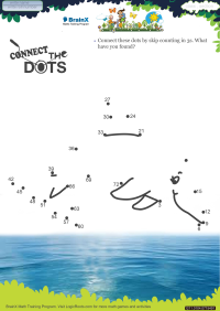 Connect The Dots Dolphin 1 worksheet