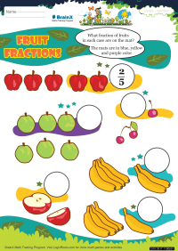 Fruit Fractions worksheet