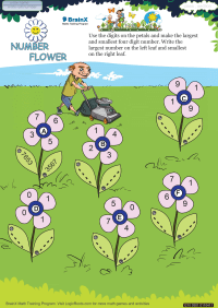 Number Flower worksheet