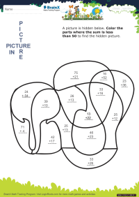 Picture In Picture Elephant worksheet