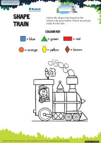 Shape Train worksheet